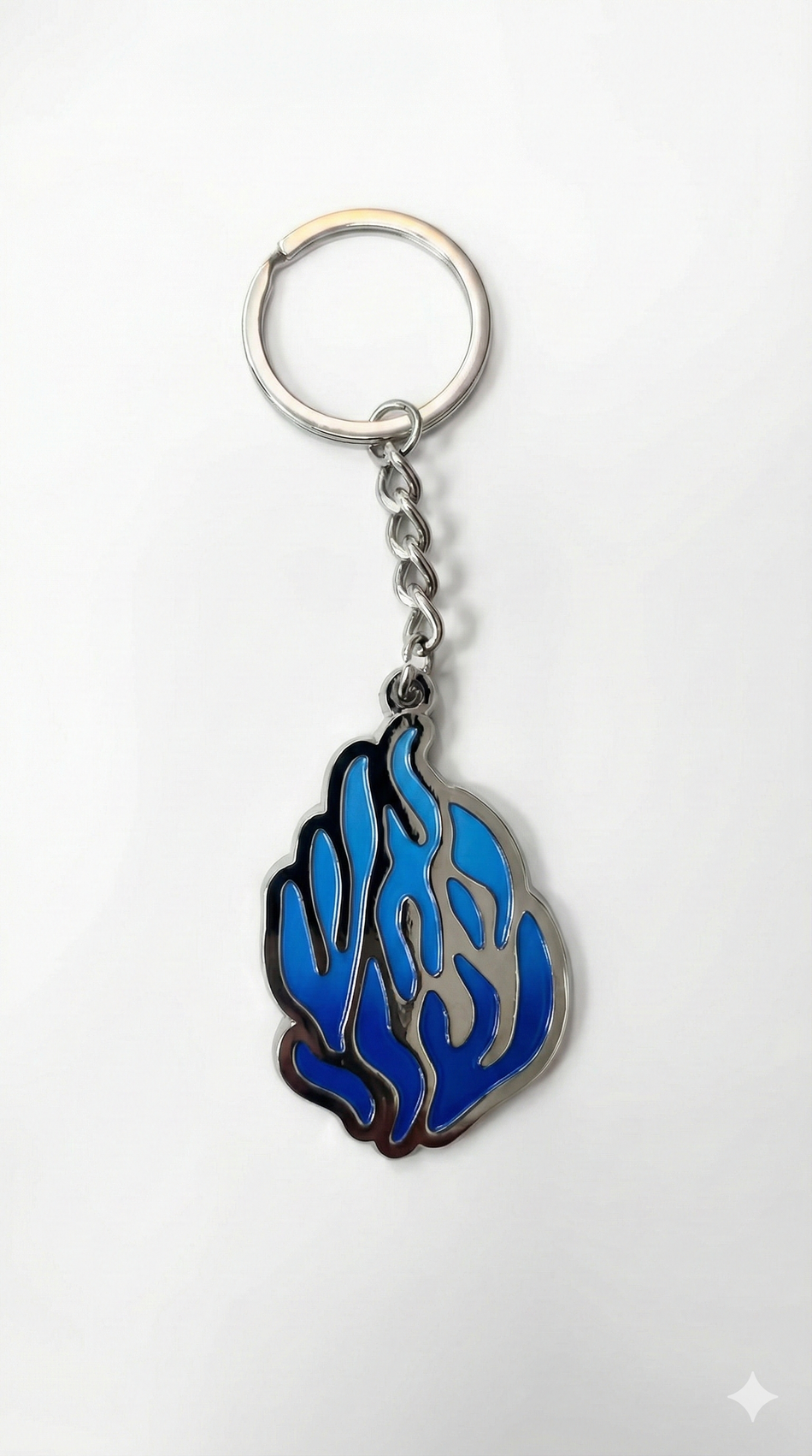 מחזיק מפתחות האש שלי - כסף בשילוב כחול