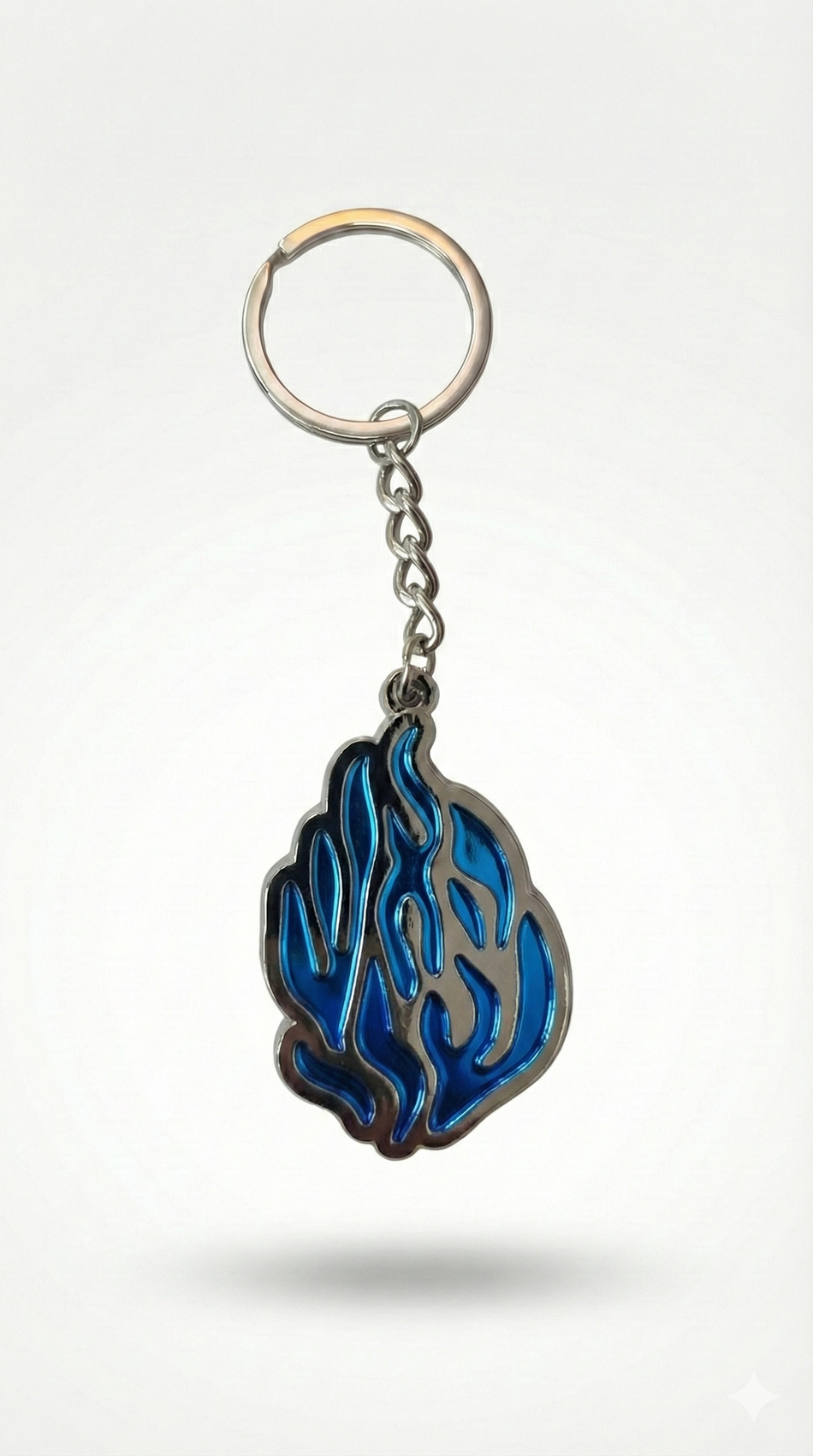מחזיק מפתחות האש שלי - כסף בשילוב כחול