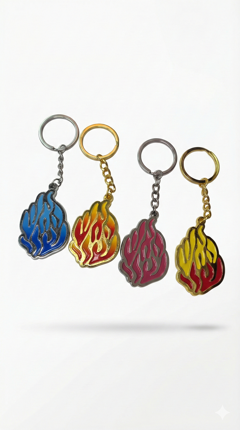 מחזיק מפתחות האש שלי  שילוב זהב, צהוב ואדום